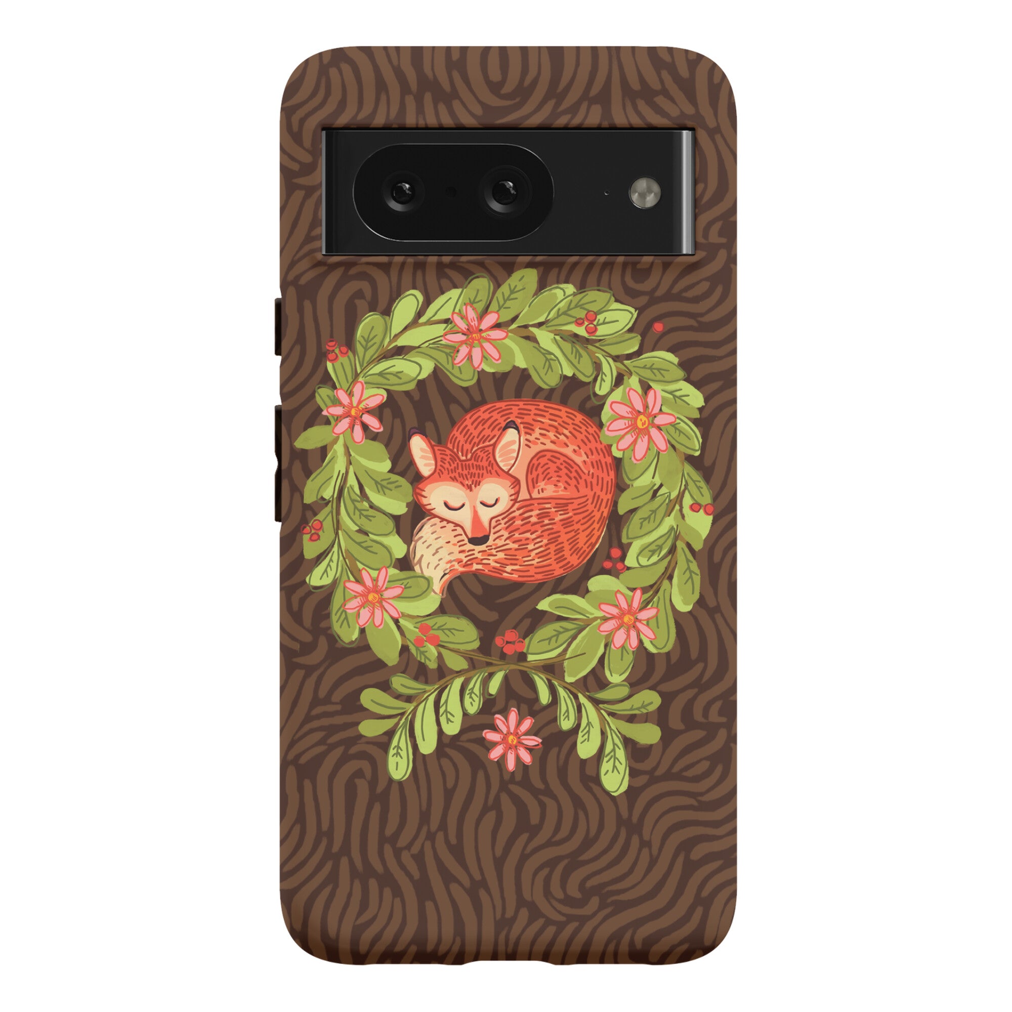 Sleeping Fox Wreath Phone Case